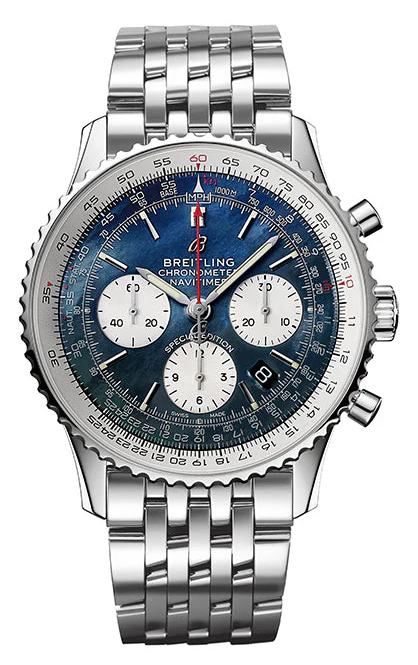 Review Breitling Navitimer B01 Chronograph 43 Black Mother of Pearl Replica watch AB0121211B3A1